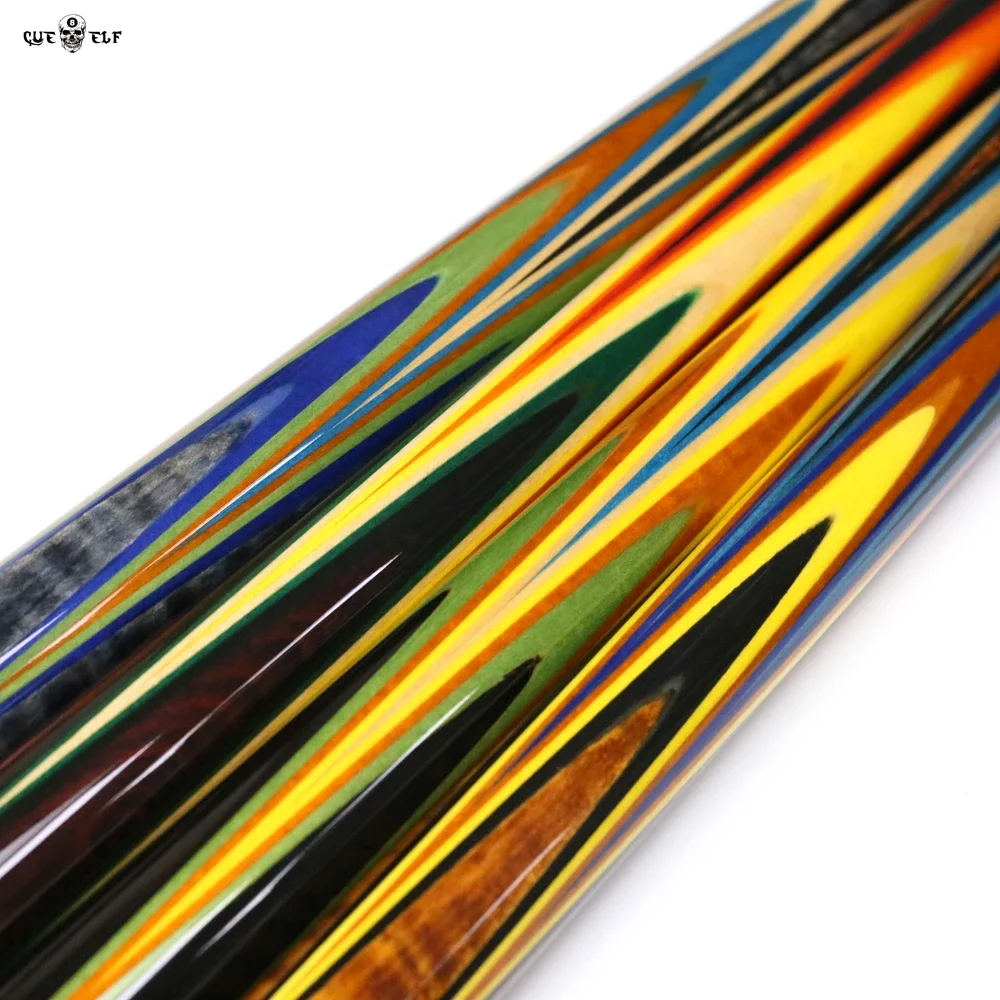 Лидер продаж ламинированный кленовый вал Cueelf ручная работа инкрустация Радужный