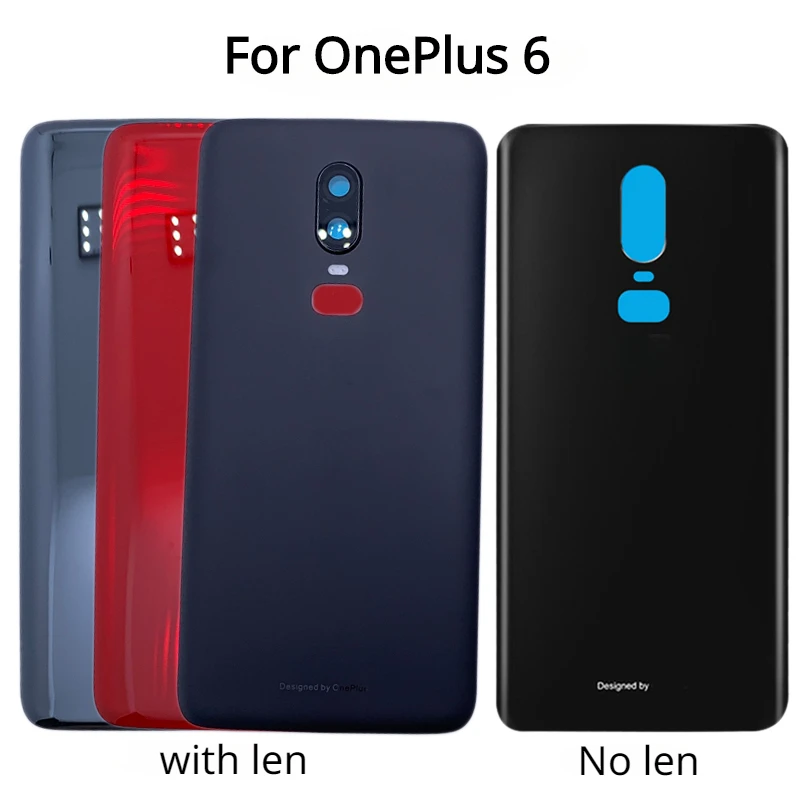 

Back Glass 6.28" For OnePlus 6 1+ 6 A6000 A6003 Back Battery Cover Rear Door Housing Case With Camera lens+Adhesive Replace
