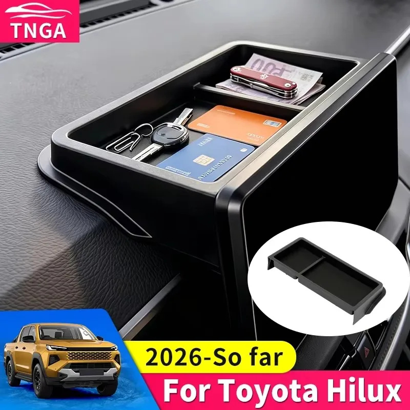 Фото BOMP для Toyota Hilux SR SR5 2026: Органайзер для хранения за экраном навигатора, ящик для мелочей, аксессуары для модификации салона автомобиля №2
