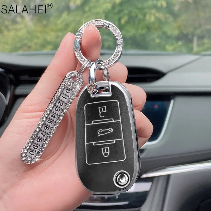 

ТПУ чехол для автомобильного ключа с дистанционным управлением для Peugeot 208 107 206 306 307 308 2008 3008 4008 RCZ Citroen C1 C2 C3 C4 C5 CACTUS C8