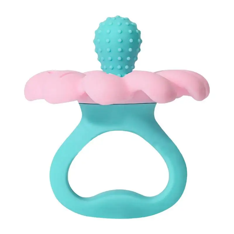 

Flower Shaped Teether Grip Teething Mitten Food-Grade Toddler Hand Teether Chew Toys Silicone Teething Mittens For Sucking Needs