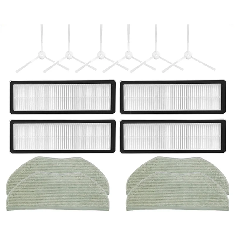 

Side Brush Filter and Mop Cloth Replacement Accessories for Xiaomi Mijia Anti-Winding STFCR01SZ Robotic Vacuum Cleaner