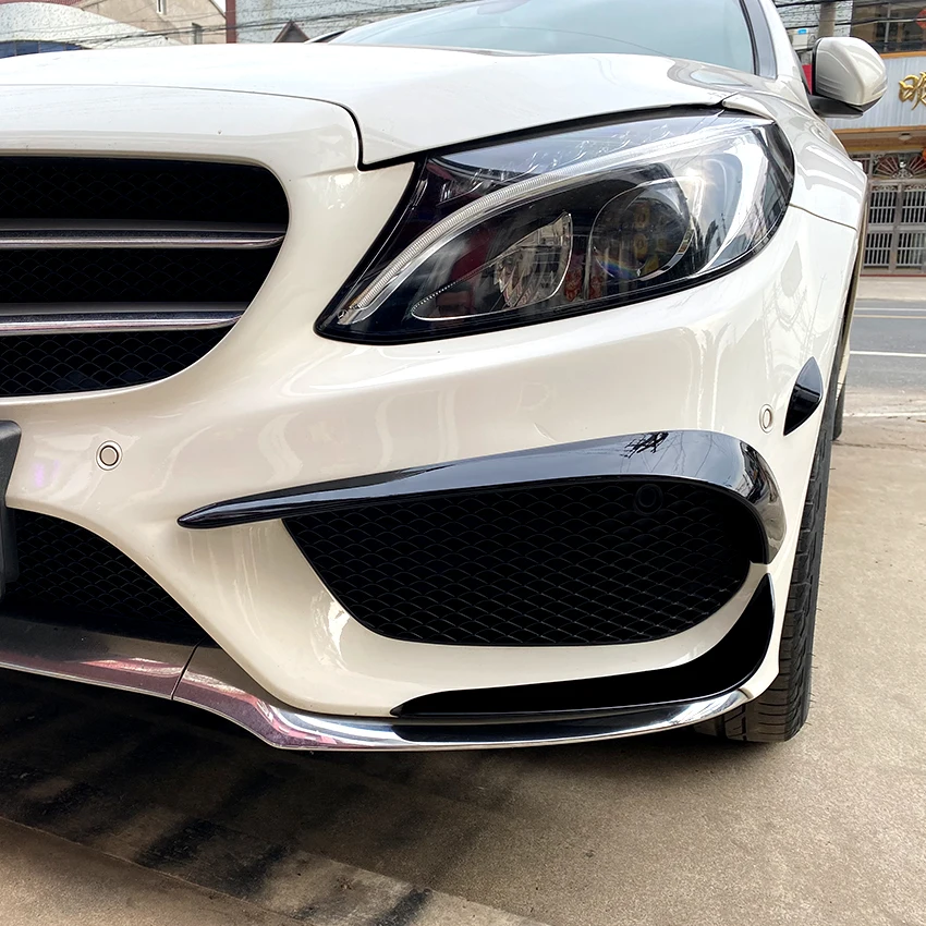 

For Mercedes Benz C Class W205 2015-2018 C180 C200 C260 C43 AMG Front Bumper Air Vent Flag Stickers Trim Cover Accessories