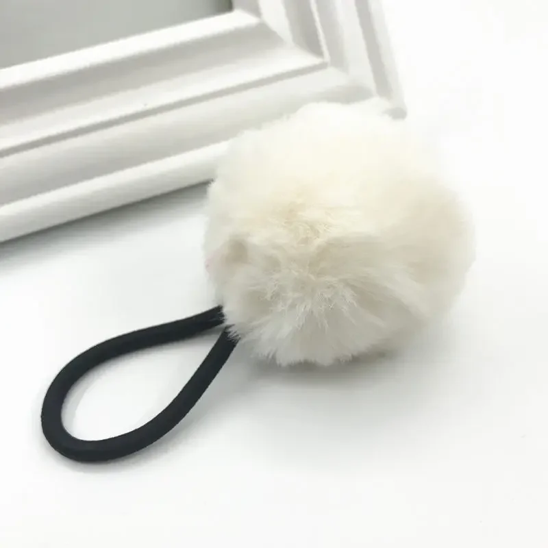 20 шт. резинки для волос с помпоном девочек