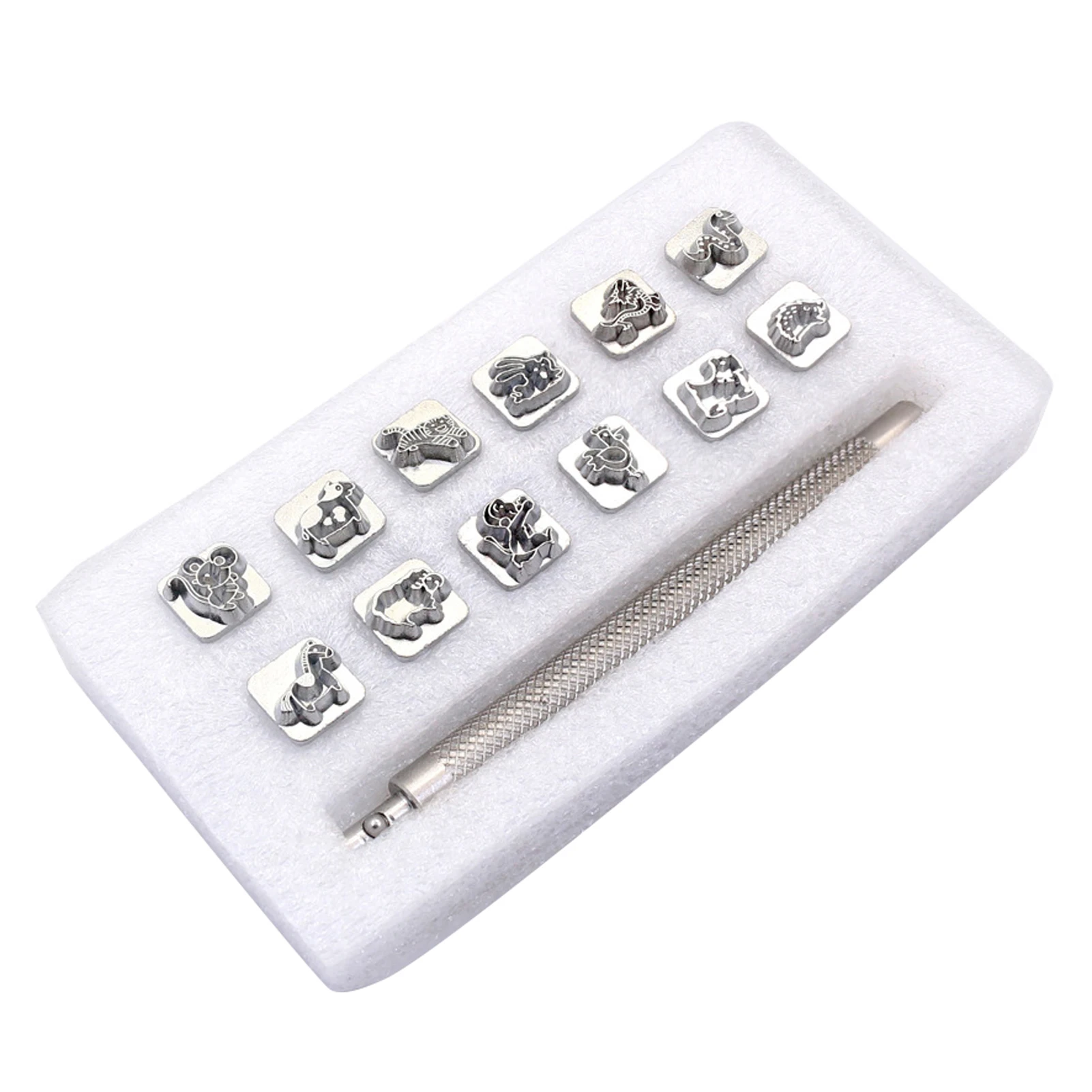 

12 шт., набор инструментов для штамповки, из цинкового сплава