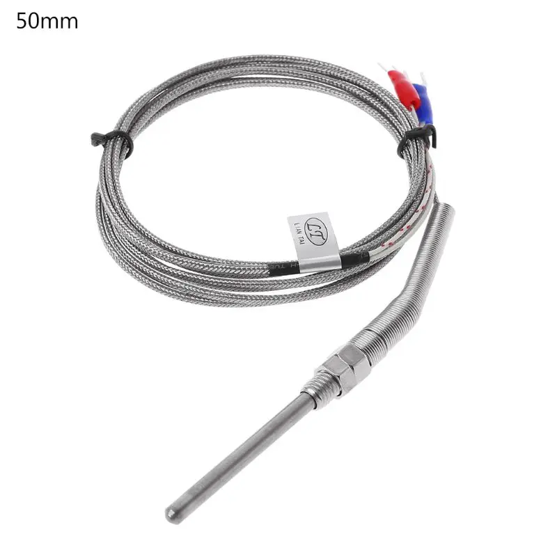 

M6CF K Type Thermocouple Probe 50mm/100mm/150mm/200mm Stainless Steel Thermocouple 0-400℃ Temperature