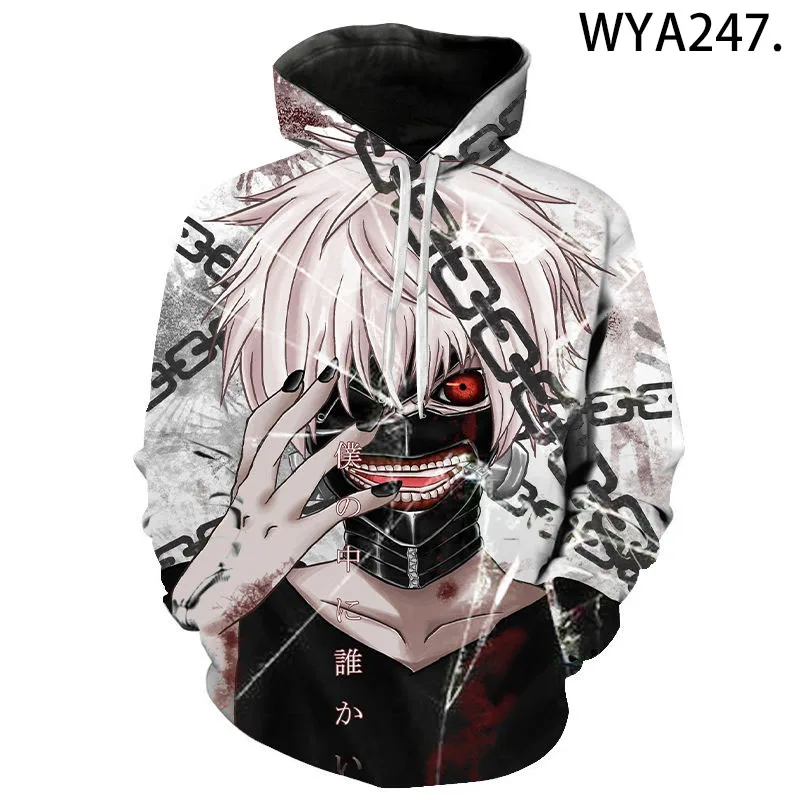 

Толстовки с 3D принтом для мужчин и женщин, Токийский Гуль, пуловер, модная уличная одежда для мальчиков и девочек, весна-осень