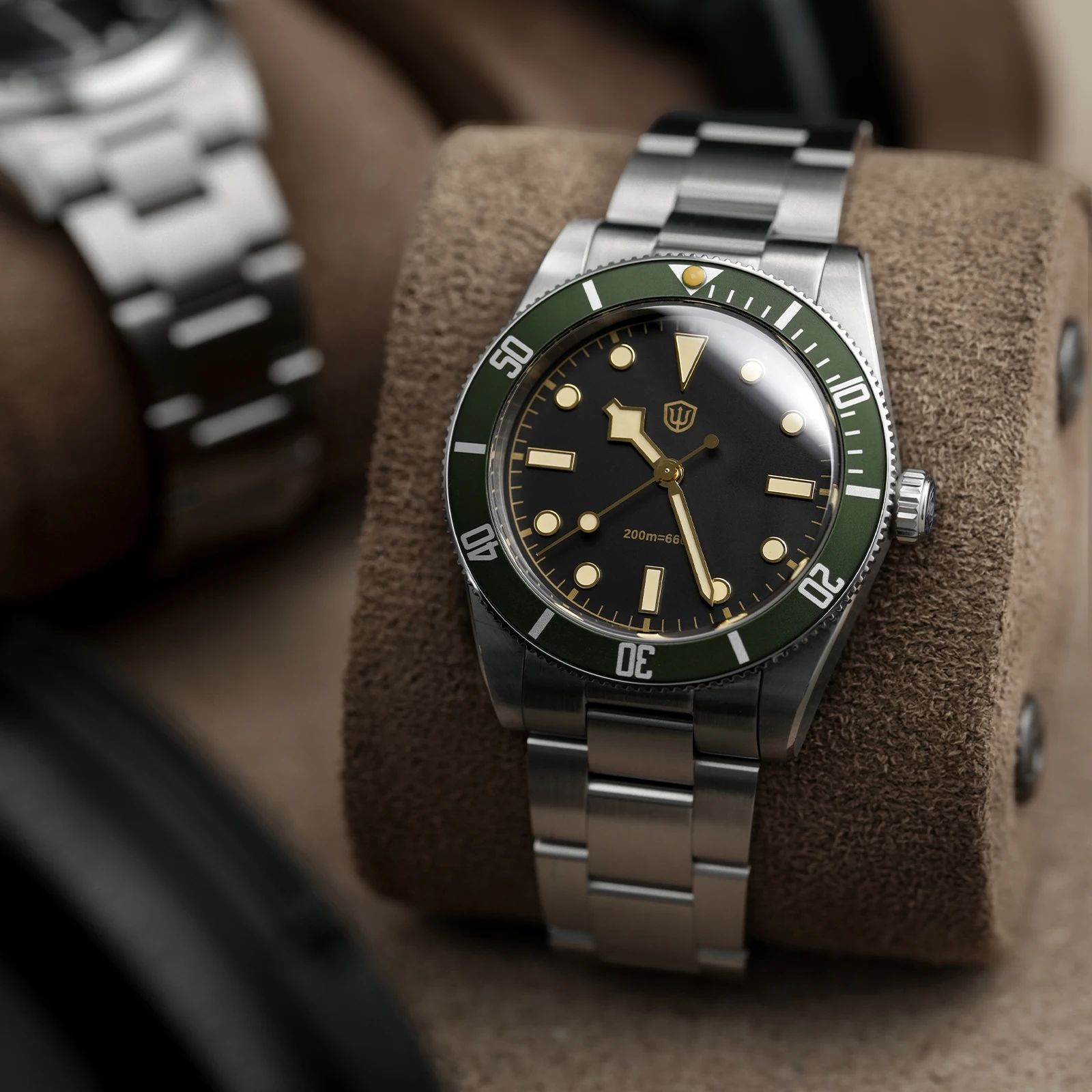 Фото Новые часы Watchdives WD7922, 37 мм, винтажные часы для дайвинга, VH31, кварцевые, с сапфировым стеклом AR, C3/BGW9, светящиеся, водонепроницаемые до 200 м, мужские наручные часы из стали 316L №1