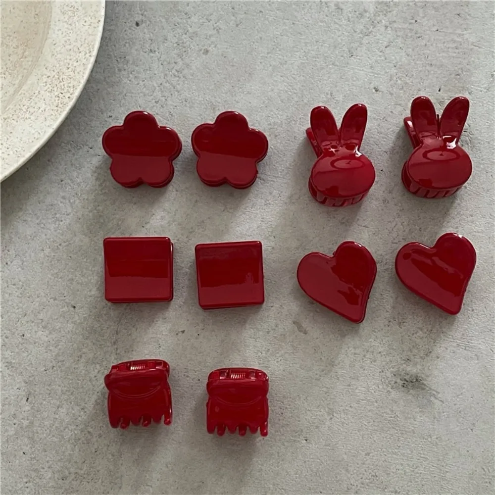 Элегантные красные заколки для волос мини аксессуары заколка темпераментный