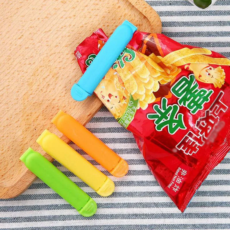 

10Pcs Seal Clip PP Portable Multipurpose Snacks Sealing Clamp Nice Gift For Household Pure Color Kitchen Supplies