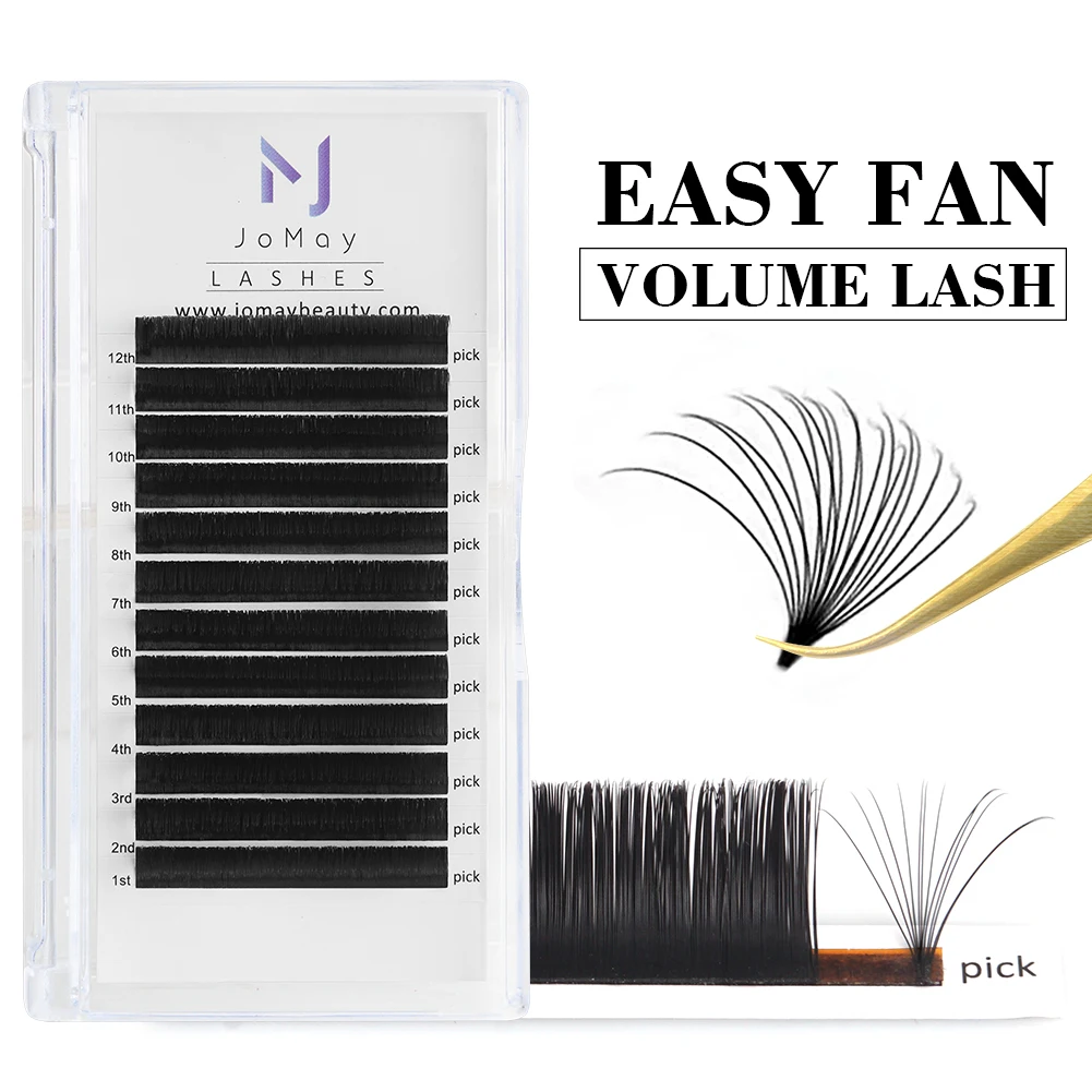 

Jomay Make-up Super Easy Fanning False Lashes 8-20mm Fast Blooming 2d-20d Fanning Lashes for Building Eyelash Extension