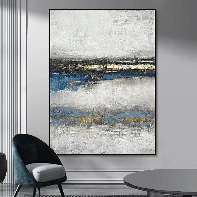 Абстрактная живопись ручной работы пейзаж озера картина маслом Ручная роспись