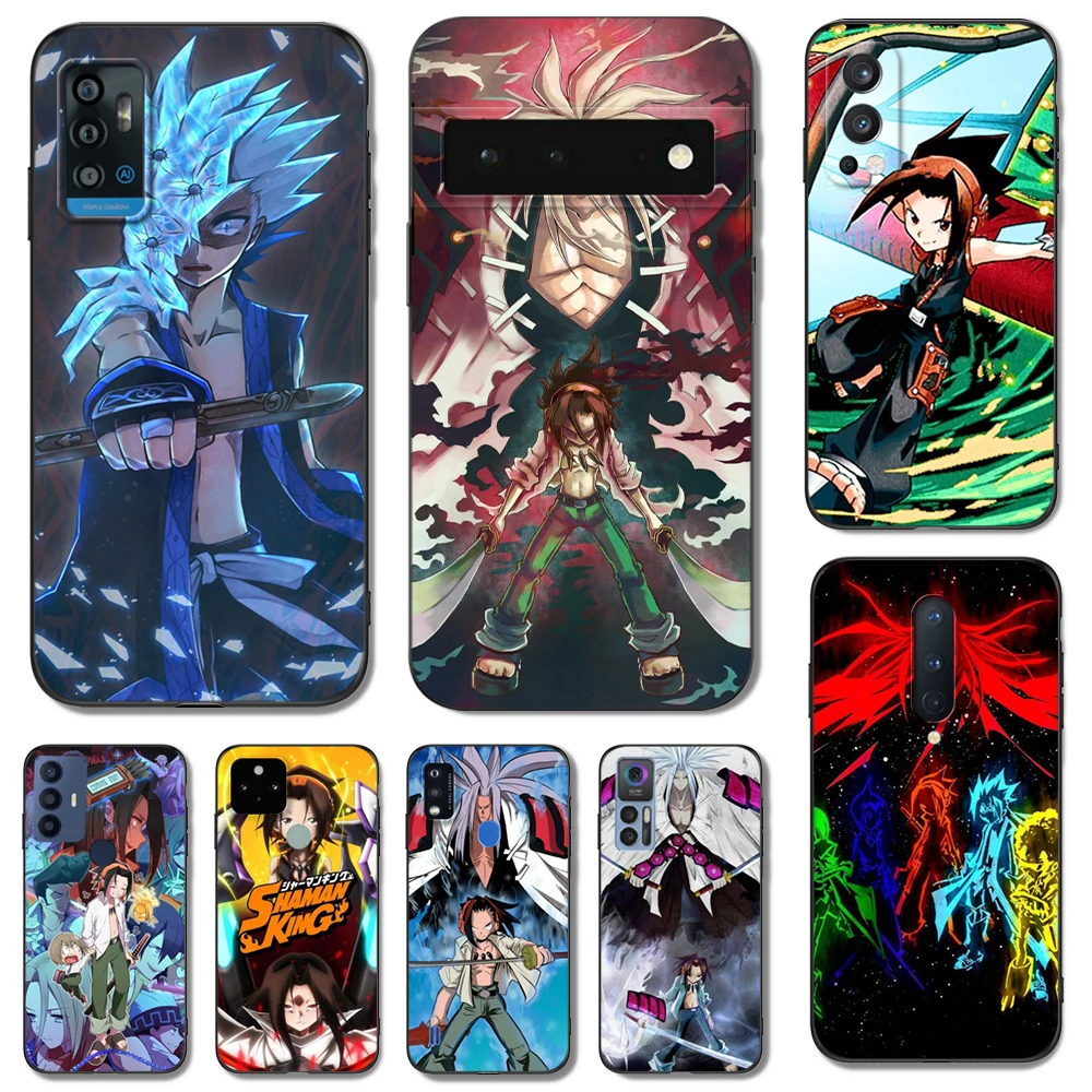 Черный чехол ТПУ для google pixel 4 4A 4XL 5 5A 5XL 6 6A 7 PRO Cover Shaman King