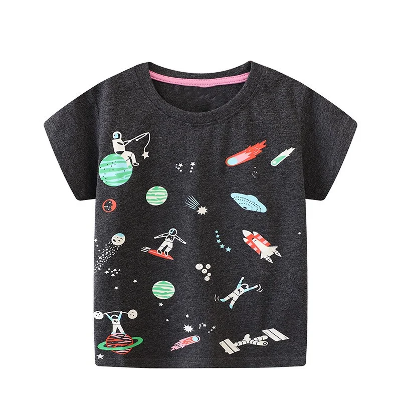 

Jumping Meters 2-7T New Arrival Spaceman Boys Girls T Shirts Short Sleeve Toddler Kids Clothing Baby Summer Tees Tops Costume