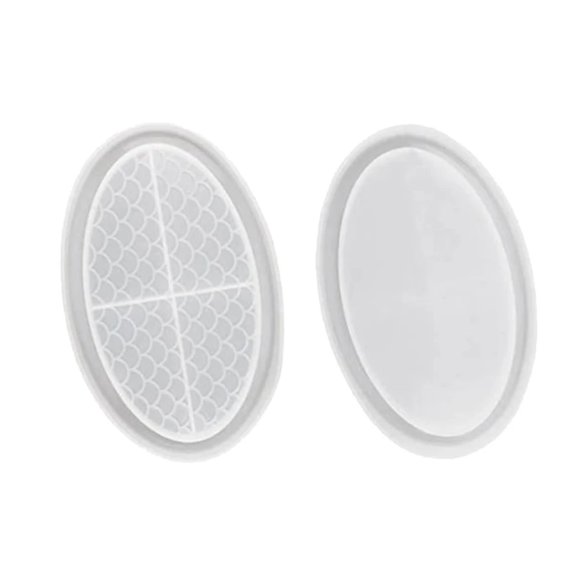 

Tray Resin Mold Set of 2, Oval Rolling Tray Mold for Resin,Jewelry Tray Craft Molds Casting Supplies Home Decor
