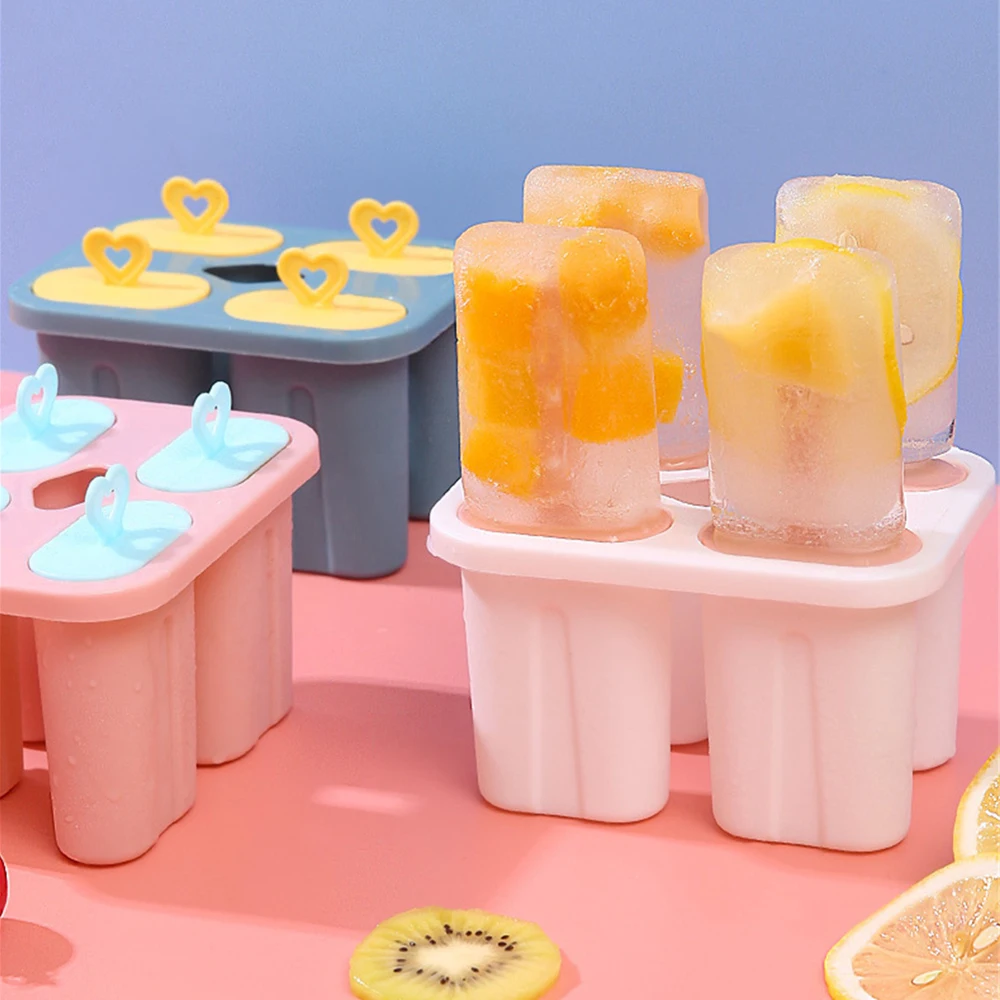 

Four-compartment Ice Cream Mold Homemade Ice Box Summer Home Making Popsicles Ice Cream Frozen Drinks Ice Cream Ice Lattice