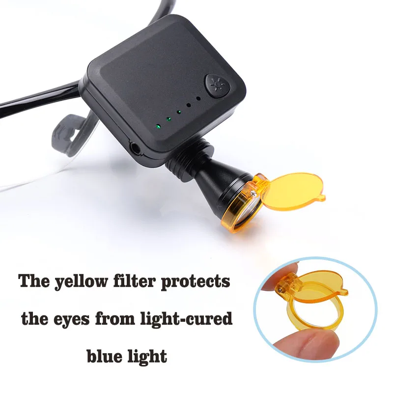

Dentistry 5W Wireless Headlight Dental Lamp With Yellow Filter For Dental LED Headlight Dental ENT Surgical Medical