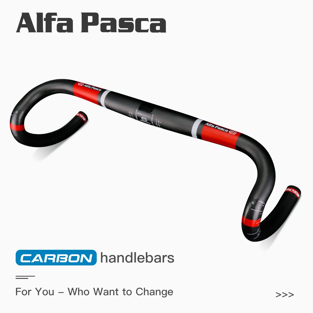 

Alfa Pasca Road Bicycle Handlebars Carbon Handlebar 31.8 Racing Drop Bars 380/400/420/440mm UD Matte Cycling Bent Bar Bike Parts