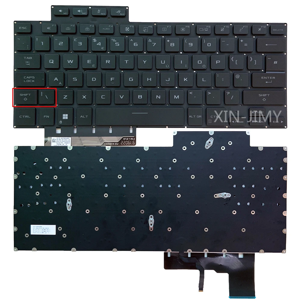 GU604 британская клавиатура с подсветкой для ASUS ROG Zephyrus M16 2023 GU604V GU604VI GU604VZ 0KNR0-2913UK00 V