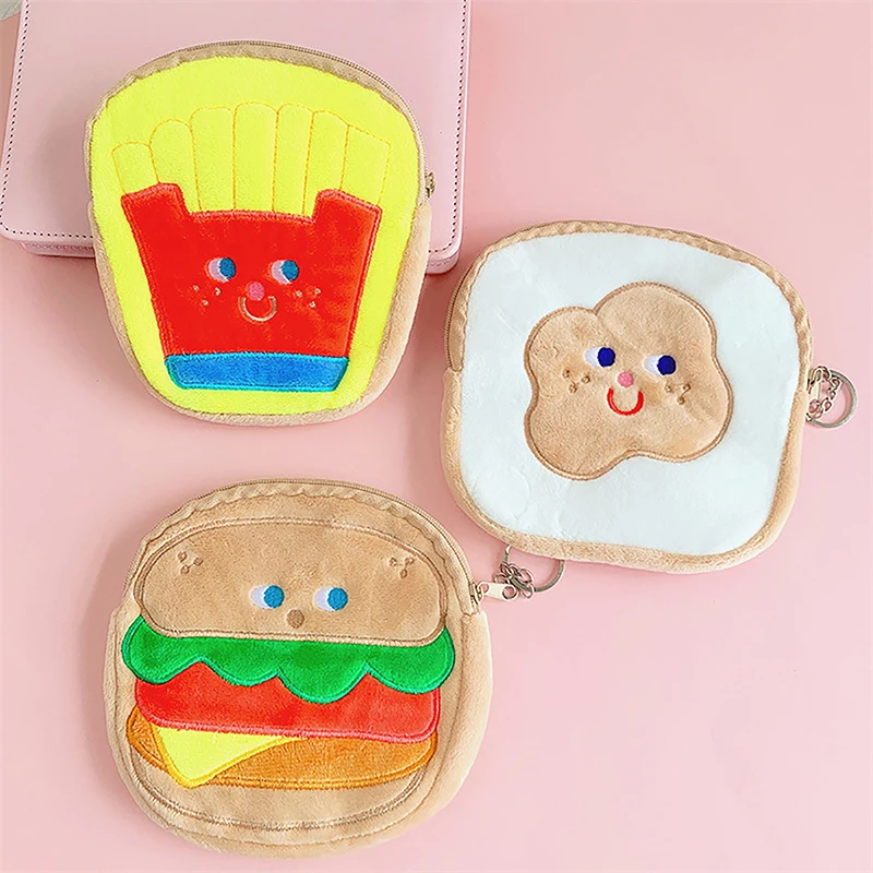 

Cute Cartoon Soft Plush Women Coin Purse Cute Children Girl Coin Wallet USB Cable Headset Mini Bag Key Wallet