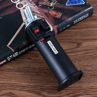 portable cigarette lighter turbo torch gas lighter windproof butane smoking accessories jet gun cigar lighter fire lock