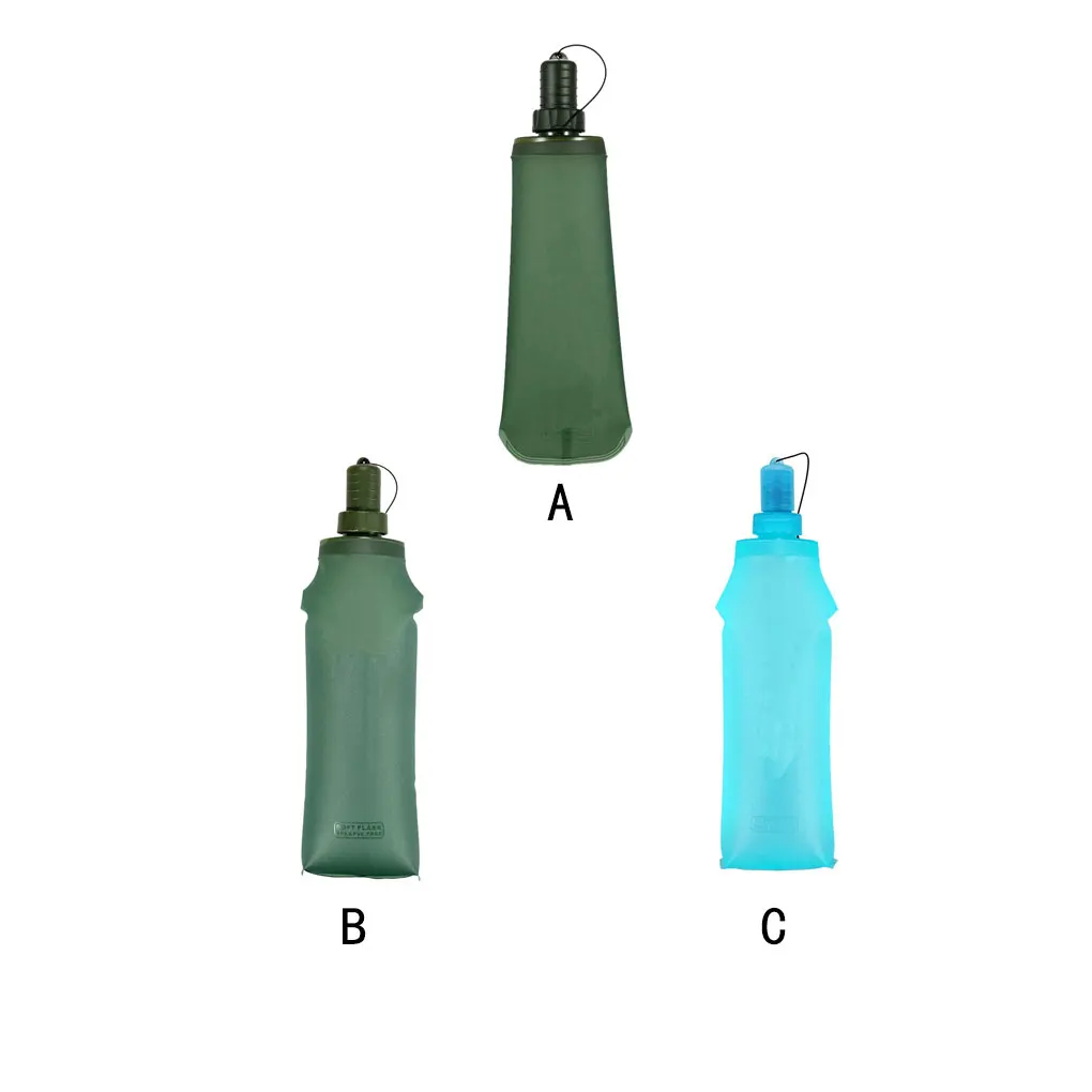 

Water Bottle Refillable Folding Wide Mouth Flexible Reusable Bag Bottles