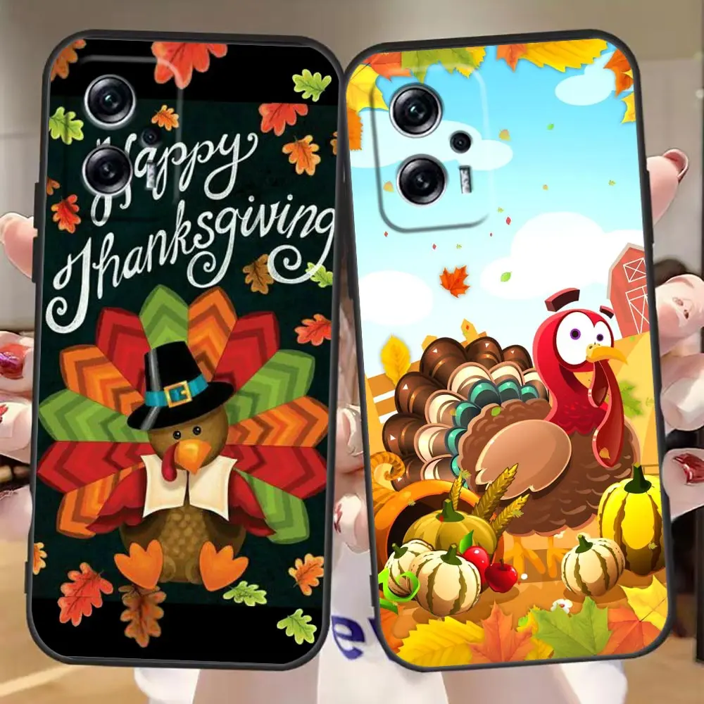 

Phone Case For Redmi Note 11 10 9T 9S 9 8T 8 7 6 5 5A 4 3 A1 GO Pro Aprime 5G 4G Fundas Shell Capa American Thanksgiving Turkey