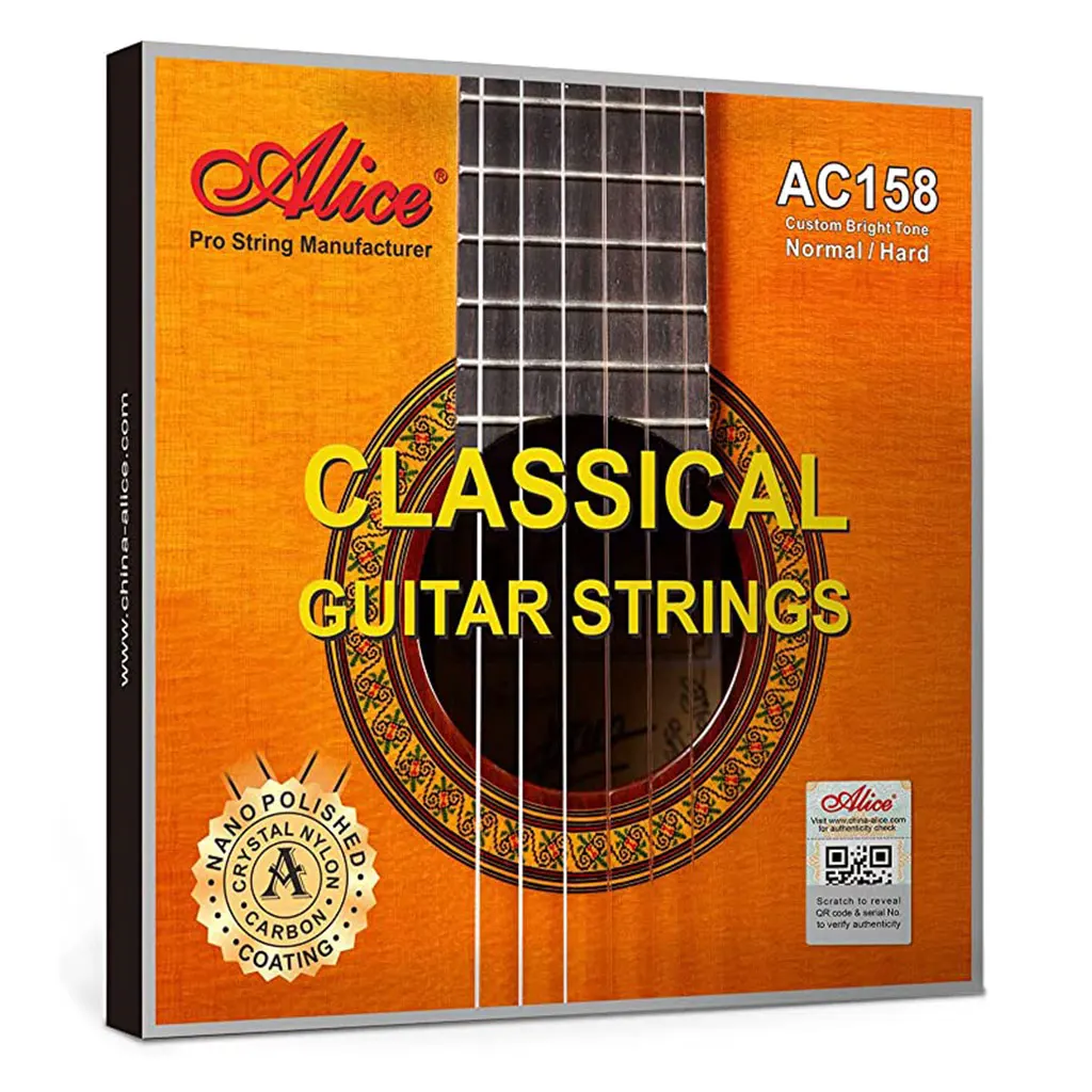 

Alice Strings AC158-H Classical Guitar Strings Set Silver-Plated Copper Carbon Nylon Core Anti-Rust Coating Guitarra Strings SET