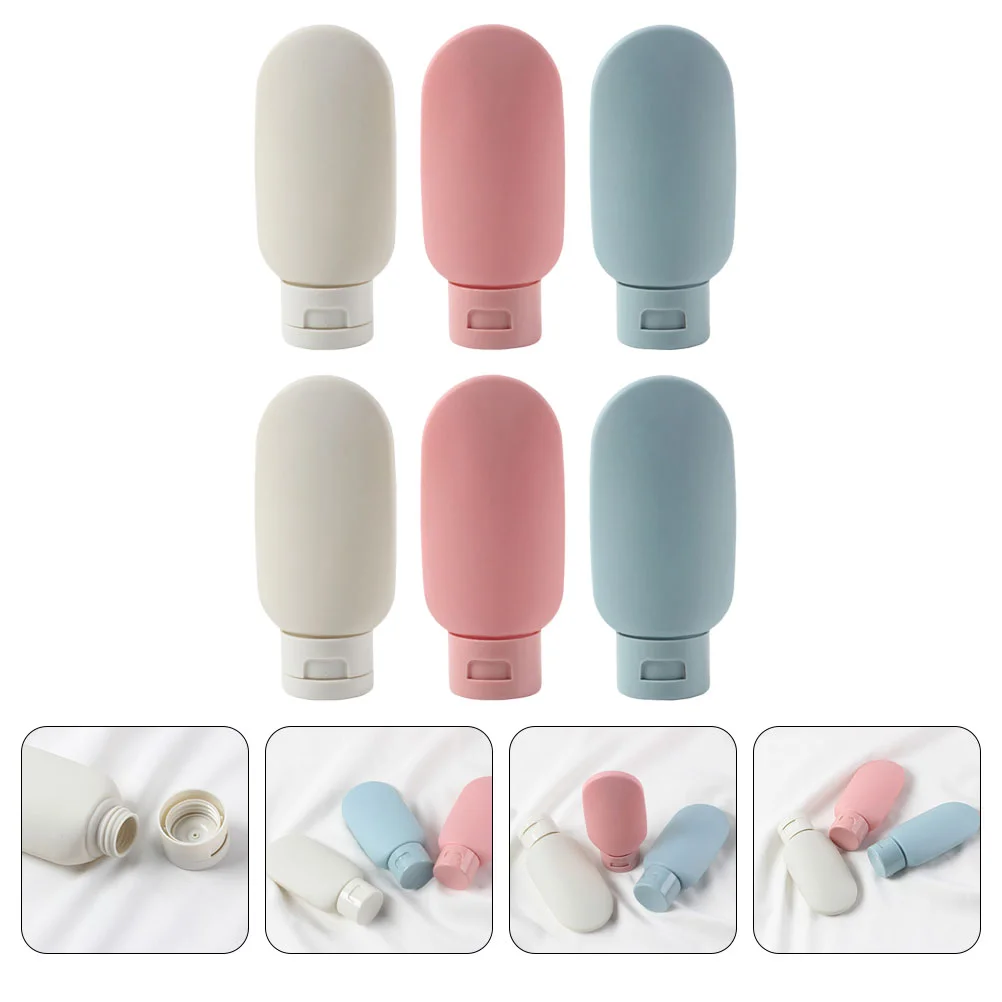 

Travel Bottles Bottle Silicone Containers Refillable Toiletry Shampoo Lotion Empty Toiletriesliquid Portable Sizesqueeze
