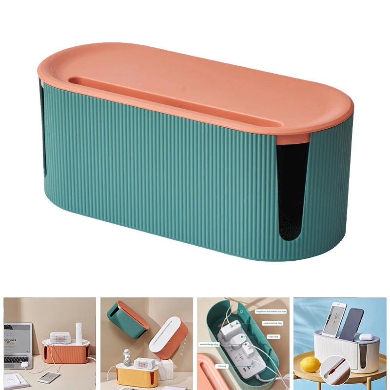 

Electric Wire Cable Storage Case Organizer Box Socket Plug Wireless WiFi Router Board Bracket Household Bedroom Storage Boxes