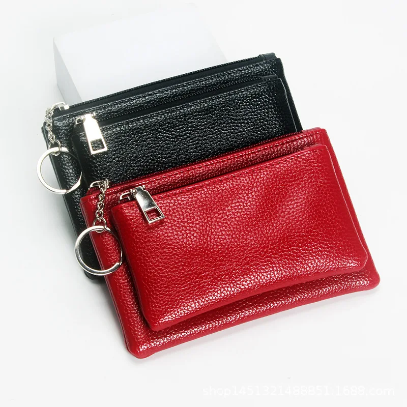 

Litchi Pattern Coin Purse Female PU Leather New Mini Wallet Key Wallets Luxury Designer Women Small HandBag Cash Pouch Card
