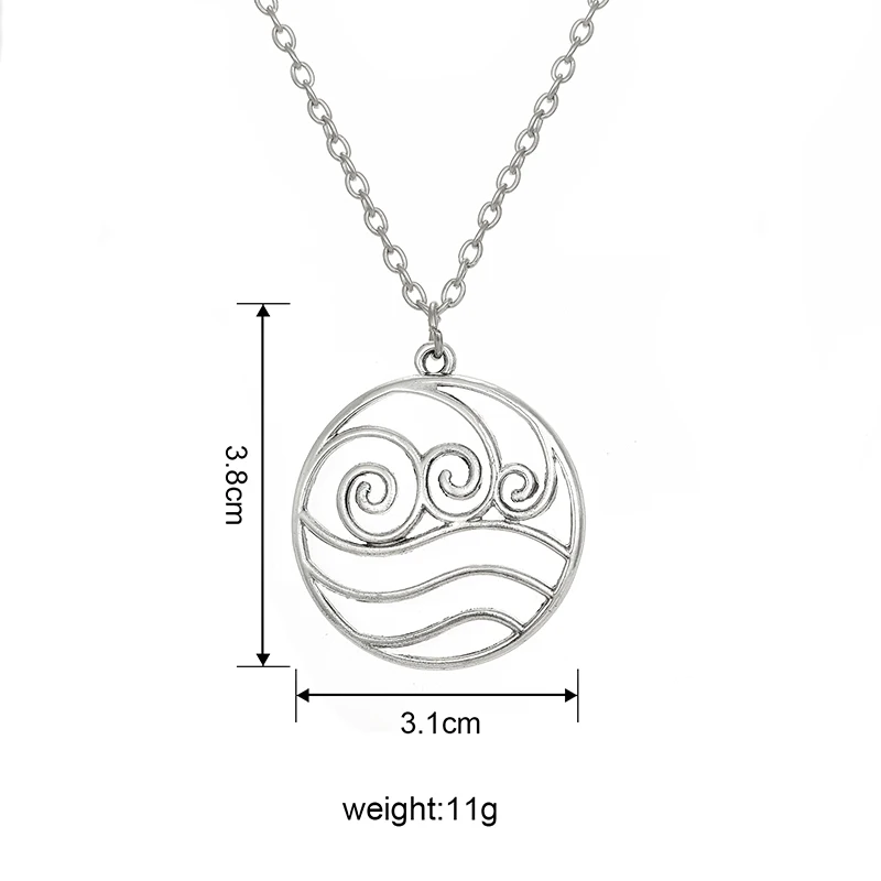 Аватар последнее ожерелье с подвеской Airbender винтажная звеньевая цепь Nomad Fire и Water