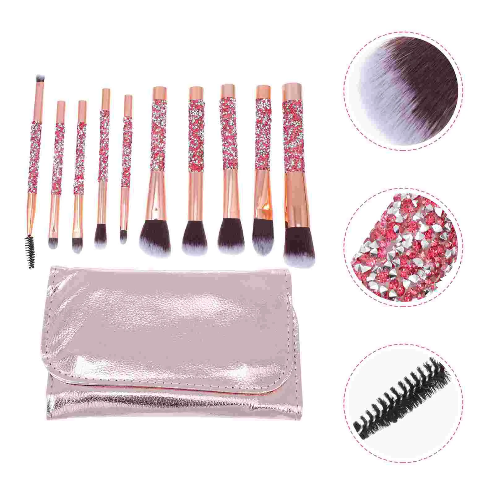 

1Set Rhinestone Makeup Brushes Cosmetic Brushes Eyeshadow Brushes for Home