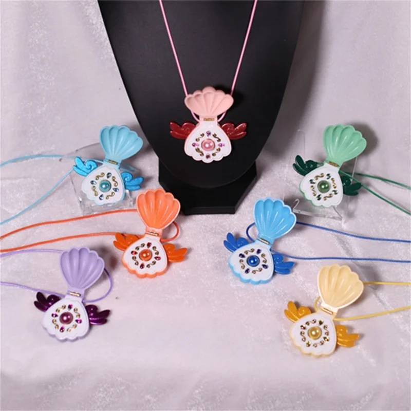 

New Design Mermaid Melody Pichi Pichi Pitch Lucia Nanami Rina Toin Hanon Hosho Cosplay Pearl Shell Necklace Rings Cosplay Props