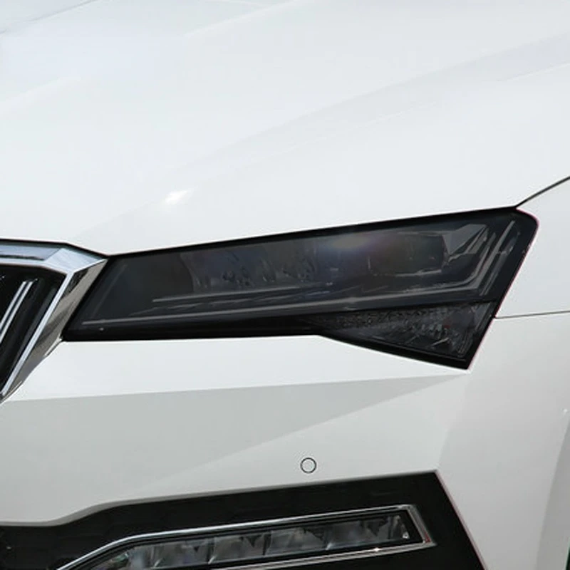 

Автомобильные лампы для Skoda Superb 3 3V B8 2015-On, Черные искусственные дымчатые наклейки для ремонта от царапин