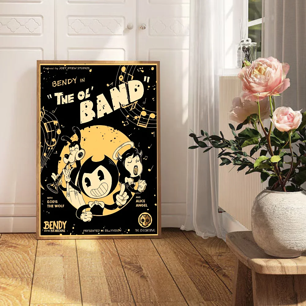 B-Bendy A-And The L-Ink M-Machine DIY липкий постер водостойкая бумажная наклейка кофейня бар