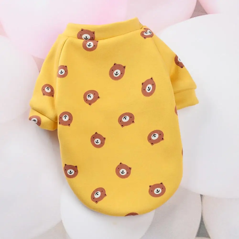 Печать маленькой собачьей куртки с капюшоном Зимняя теплая одежда для питомцев для чихуахуа, ши-тцу, свитшота щенка, кошки-пуловера.