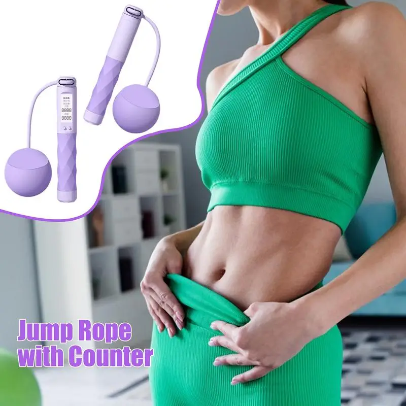 Скакалка со счетчиком портативная бесконтактная утяжеленная скакалка подсчет