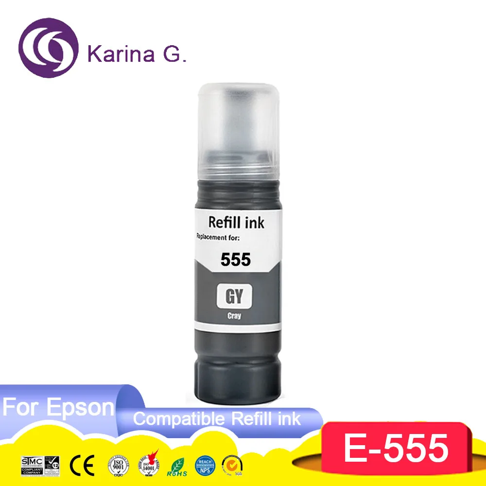 Refill Ink 554 555 T554 T555 Premium Compatible Bulk Bottle Water Based Refill Ink for Epson EcoTank L8160/L8180 Printer images - 6