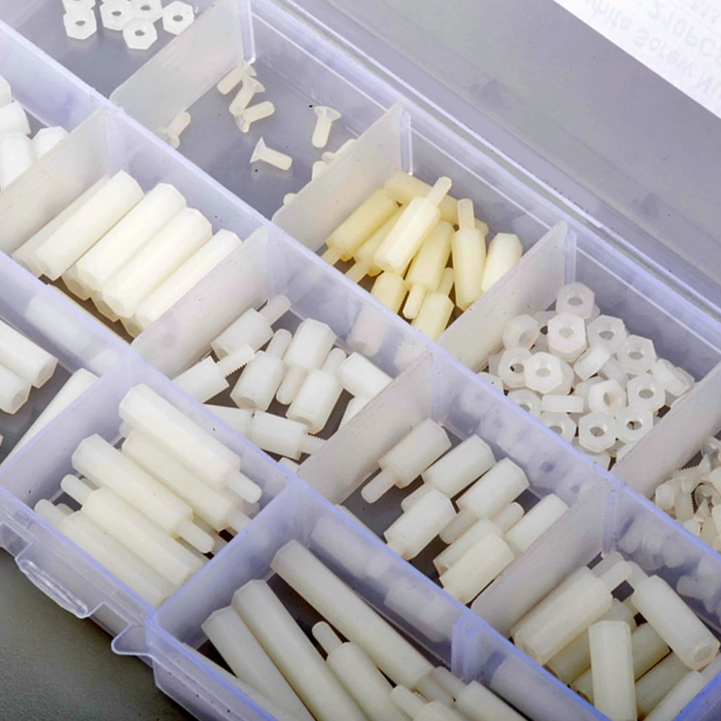 

210pcs Plastic Insulated Hex Nuts Screw Nut Screws Washer Assortment Kit