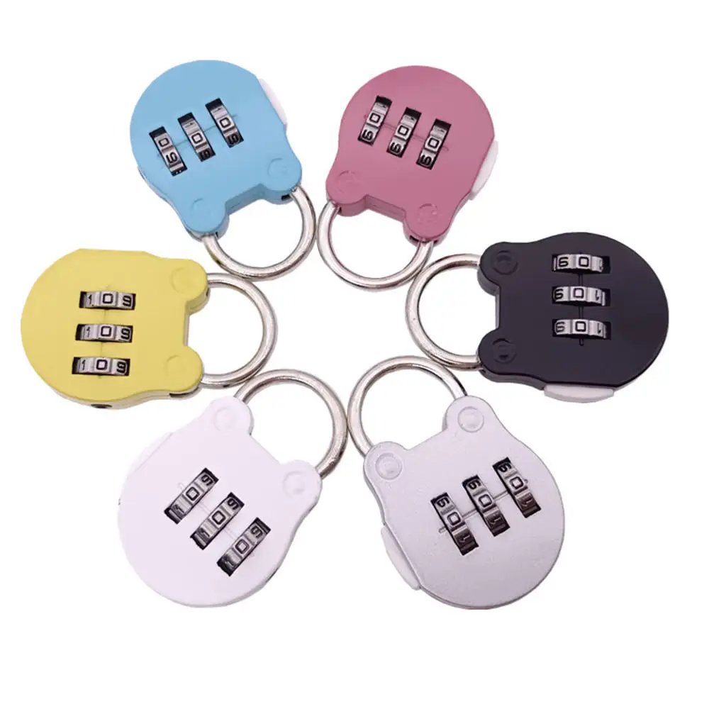 

3 Digit Code Combination Password Lock Zinc Alloy Travel Mini Carrying Luggage Case Backpack Lock Padlock Cabinet Padlock Door
