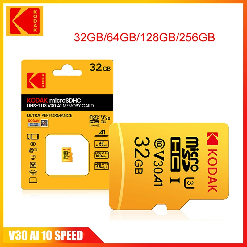 

Карта памяти KODAK SD, класс 10, высокоскоростная карта памяти Micro Sd, 64 ГБ, Micro SD карта для компьютера, устройство наблюдения за дроном