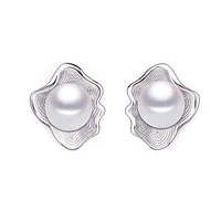 cultured pearl earrings for women925 sterling silver earrings freshwater natural pearl stud earrings wedding gift