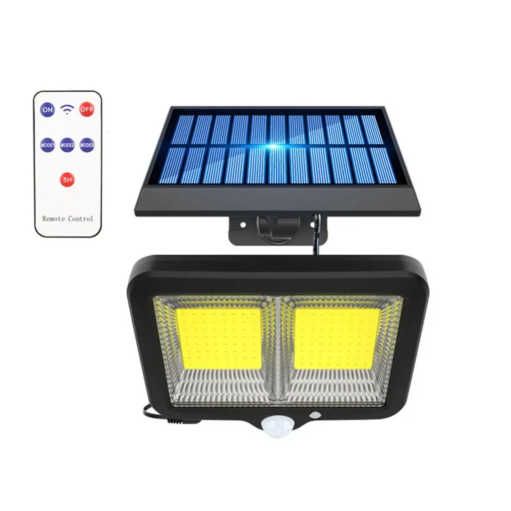 

Outdoor Solar Wall Lamp Waterproof Split-type Garden Villa Light LED Spotlight for Porch Yard 128COB Remote Control