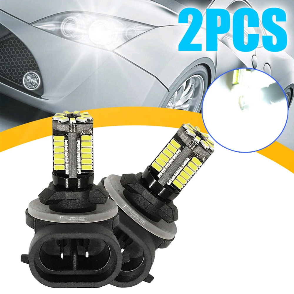 

2x 881 3014 57 smd LED Replacement 12V Bright White Car Fog Light Bulbs Auto Accessories Car Lights Daytime Running Light