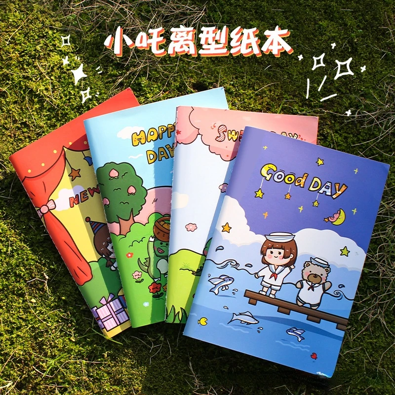 

Симпатичная Бумажная книга для учетной записи Двусторонняя утолщенная бумажная наклейка для учетной записи материала иллюстрация 30 листо...