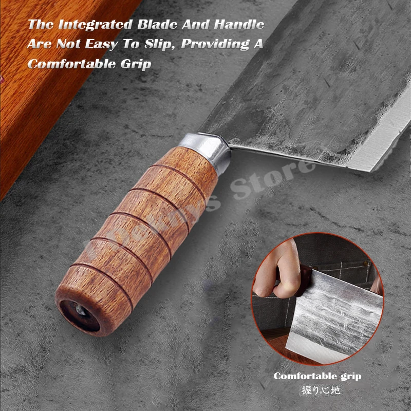 Профессиональные кухонные ножи-тесак ручная ковка 40cr13 стальные мясные ножи