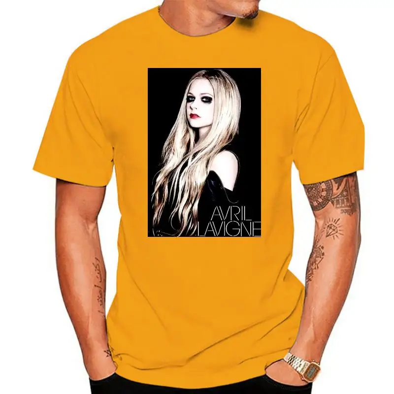 

2023 New Arrival Avril Lavigne Pattern Men T Shirt Summer 100% Cotton Comfort Soft O-Neck Short-Sleeve T-Shirt for Men Harajuku