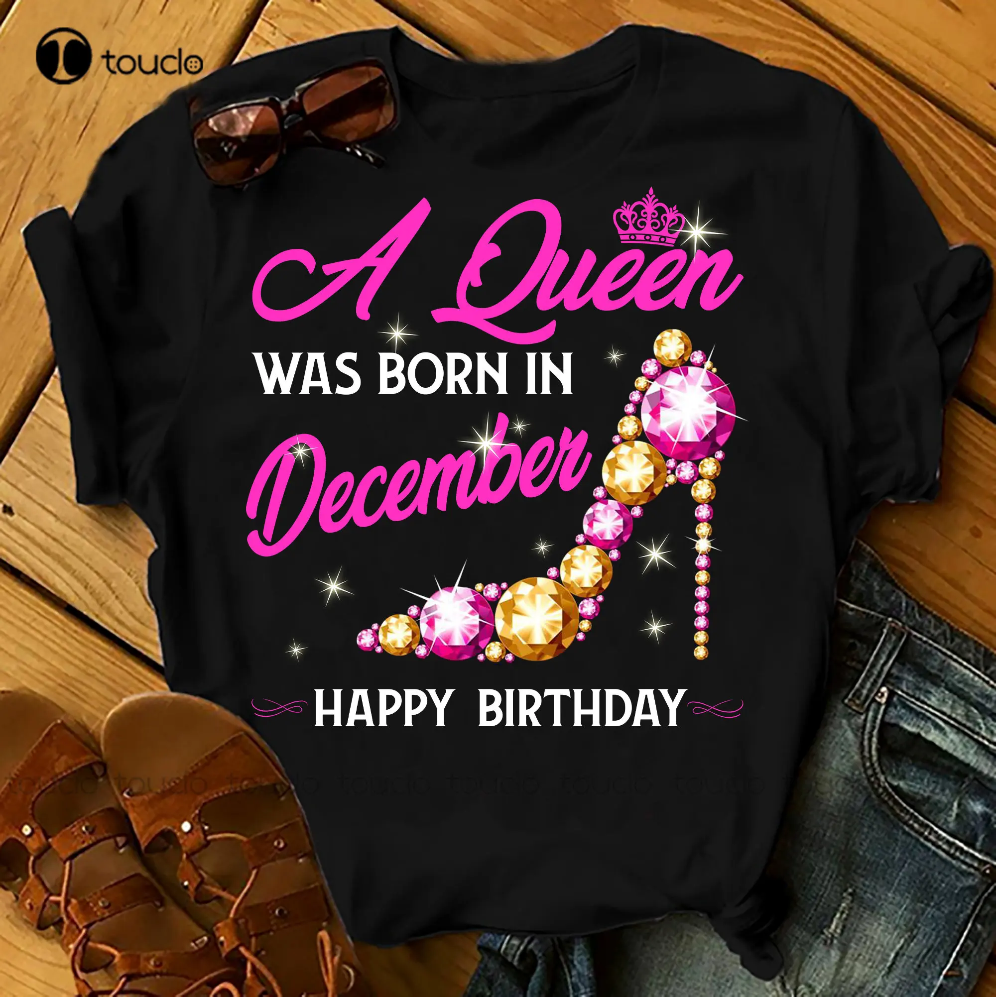

A Queen Was Born In December Shirts Women Birthday T Shirts Summer Tops Beach T Shirts Graphic Tshirts For Women Xs-5Xl Unisex