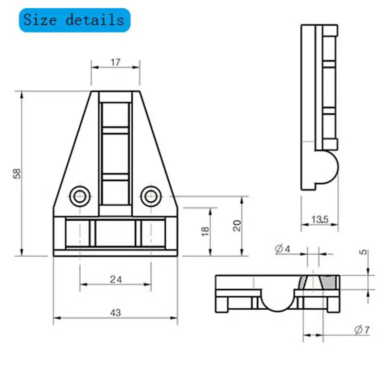 Haccury Mini T-образный прибор для измерения пузырьков восемь стилей длина 72 мм 58 50 42 1